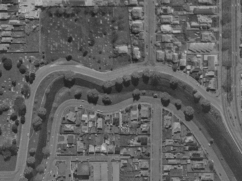 376 Oxford Terrace from the air, 1970-1974
