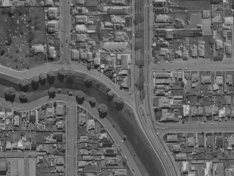 382 Cambridge Terrace from the air, 1970-1974
