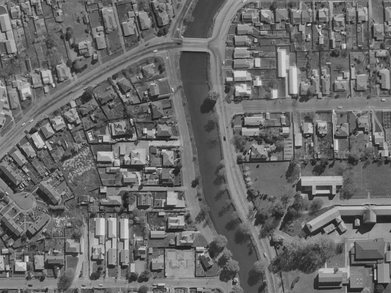 183 River Road from the air, 1970-1974