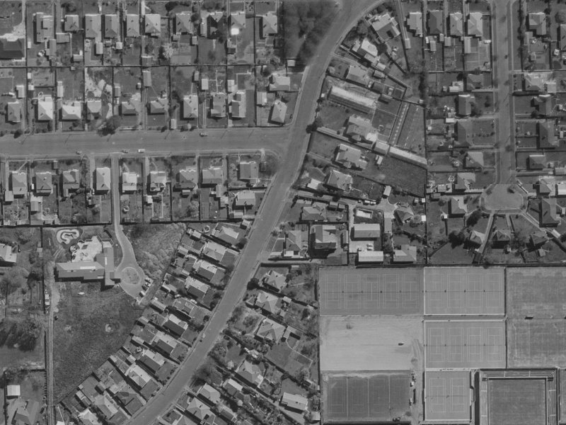 65 Patten Street from the air, 1970-1974