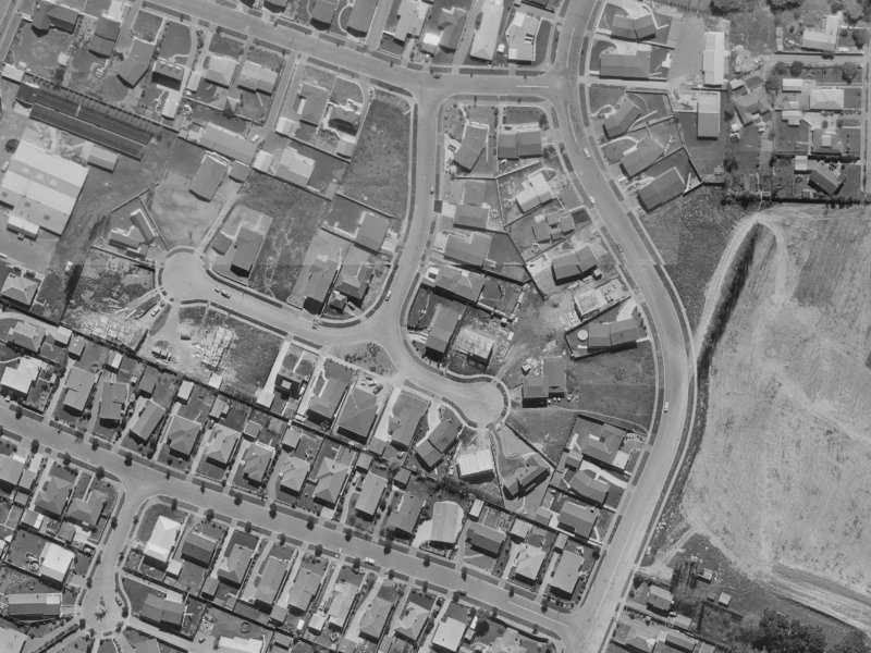 9 Hillcrest Place from the air, 1970-1974