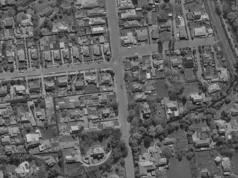 85 Harakeke Street from the air, 1970-1974