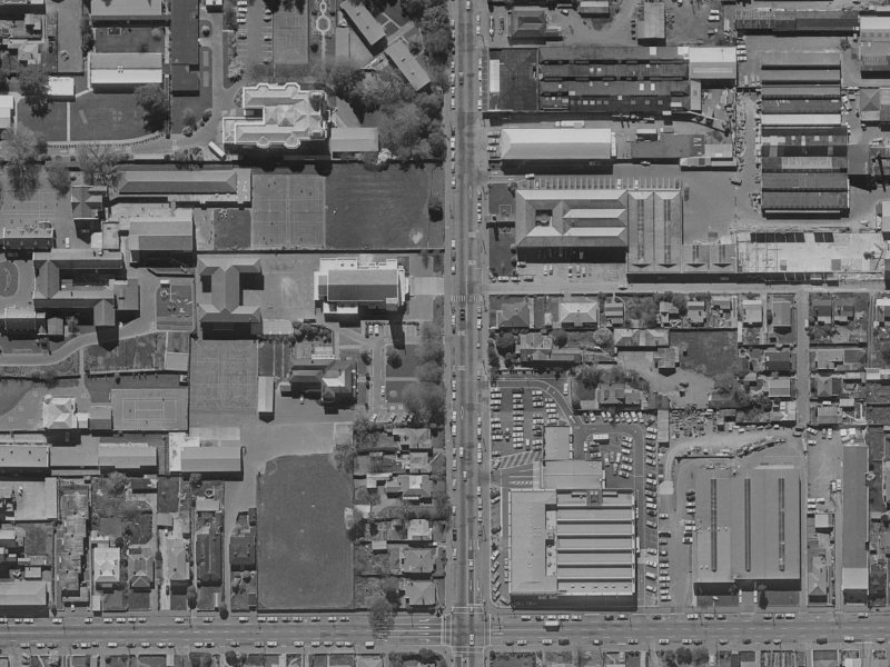 373 Manchester Street from the air, 1970-1974