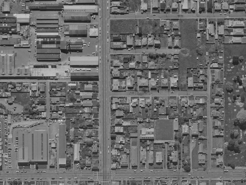 58B Ely Street from the air, 1970-1974