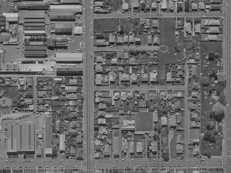 50 Ely Street from the air, 1970-1974