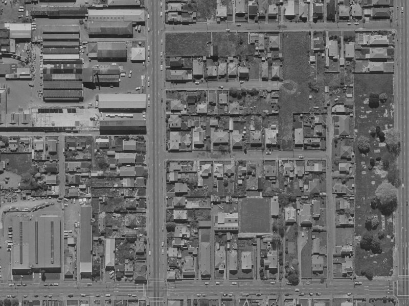 36 Ely Street from the air, 1970-1974