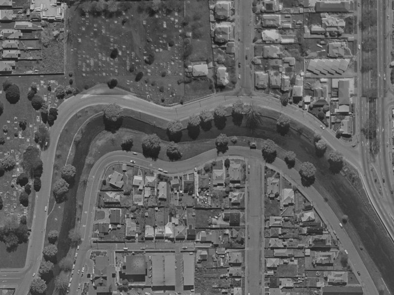 378 Oxford Terrace from the air, 1970-1974