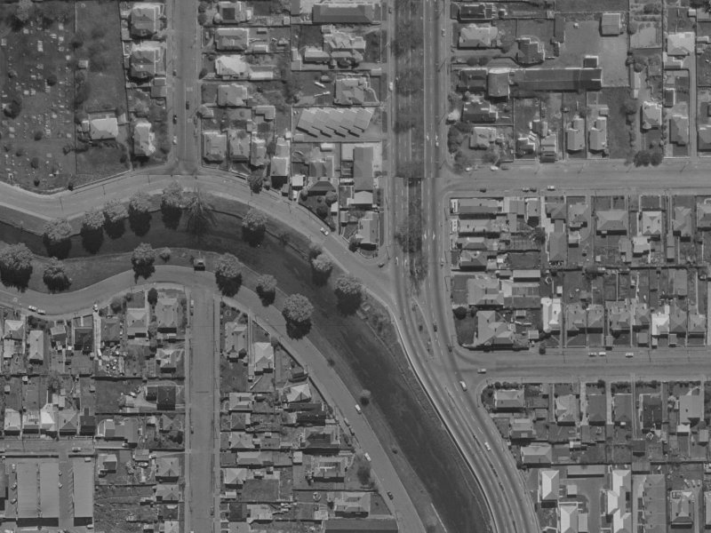 365-383 Cambridge Terrace from the air, 1970-1974