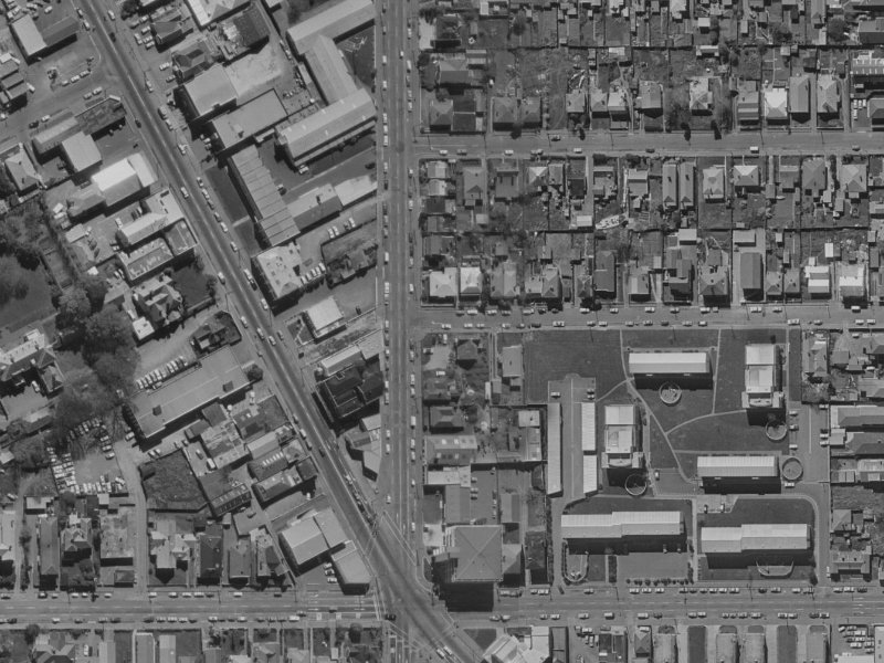 2-10 Conference Street from the air, 1970-1974