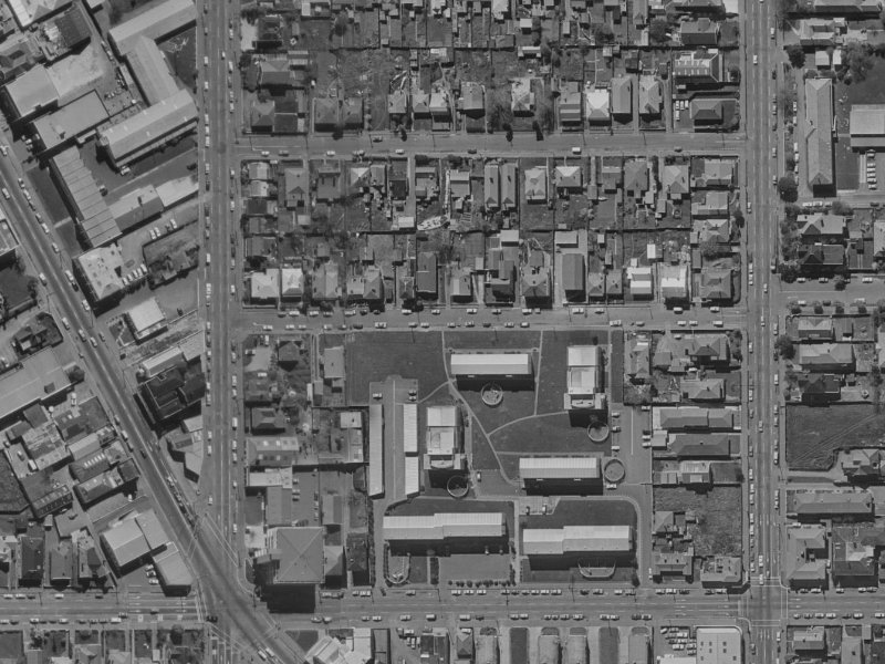 19 Conference Street from the air, 1970-1974