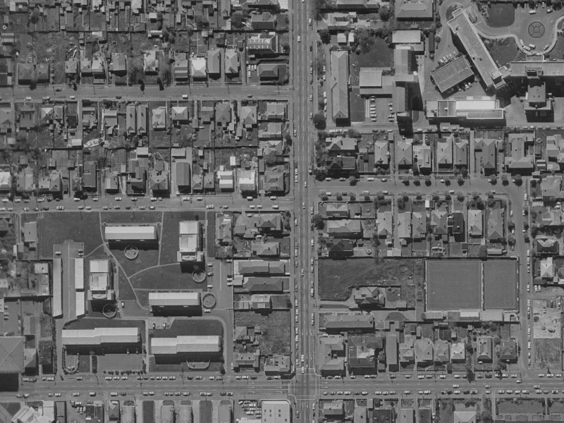 395 Durham Street North from the air, 1970-1974