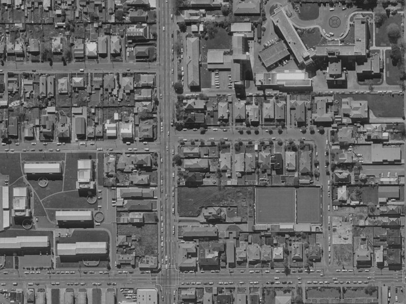 22 Gracefield Avenue from the air, 1970-1974