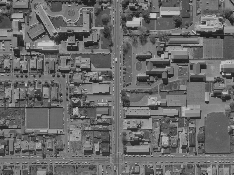 866E Manchester Street from the air, 1970-1974