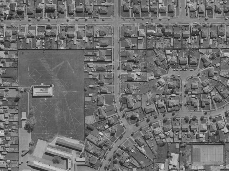 15 Holland Street from the air, 1970-1974