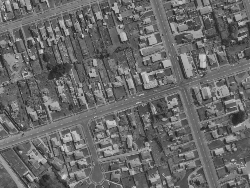 64 Bridge Street from the air, 1970-1974