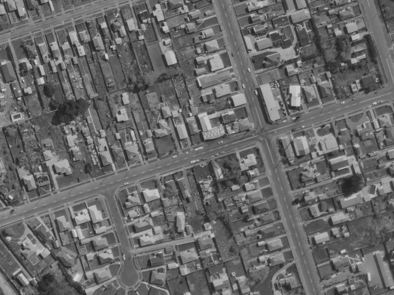 62A Bridge Street from the air, 1970-1974
