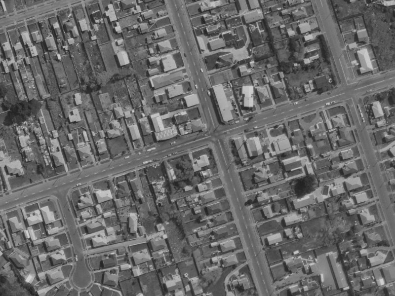 57 Bridge Street from the air, 1970-1974