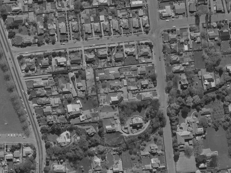 79 Harakeke Street from the air, 1970-1974