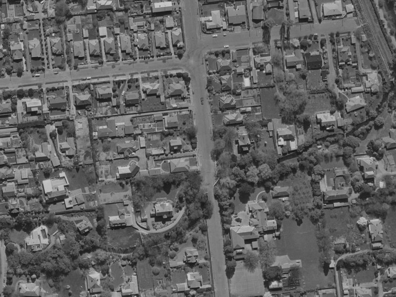79A Harakeke Street from the air, 1970-1974