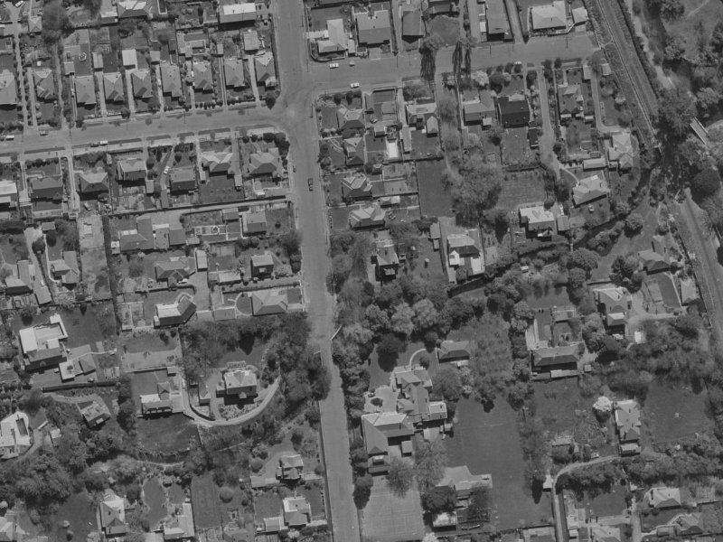 76 Harakeke Street from the air, 1970-1974