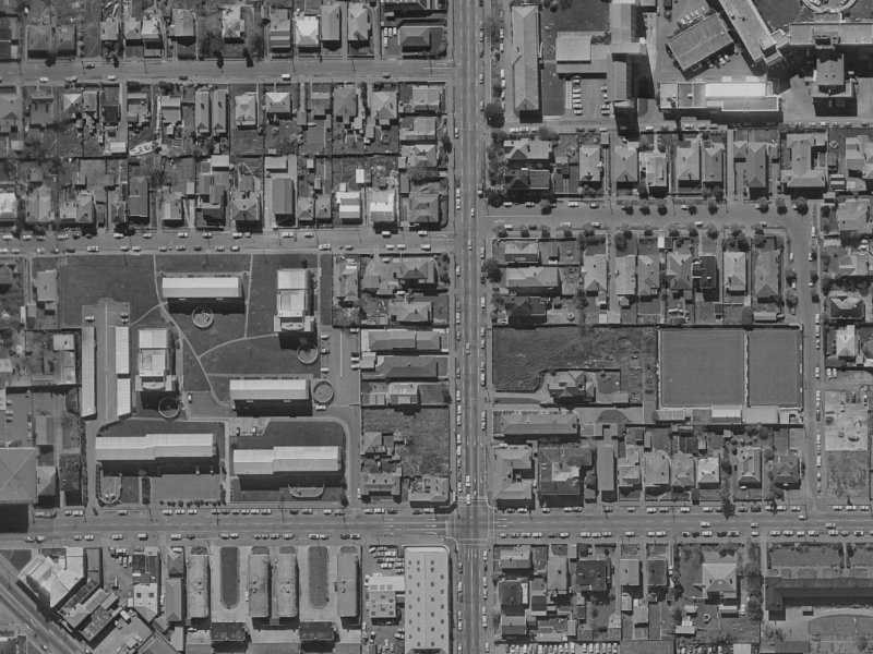 389 Durham St North from the air, 1970-1974
