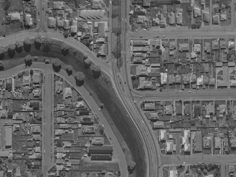 264 Fitzgerald Avenue from the air, 1970-1974