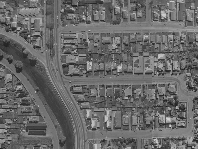 13 Heywood Terrace from the air, 1970-1974