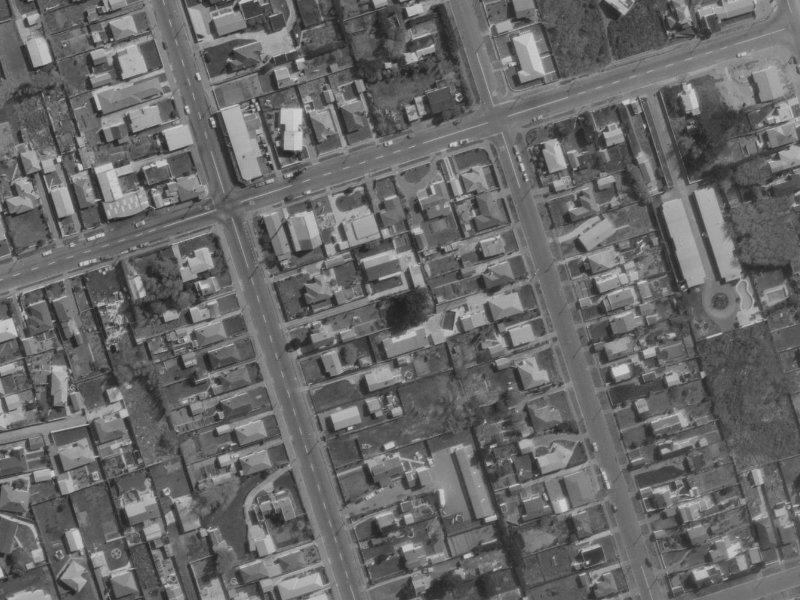 116B Pine Avenue from the air, 1970-1974