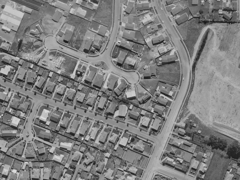 25 Hillcrest Place from the air, 1970-1974