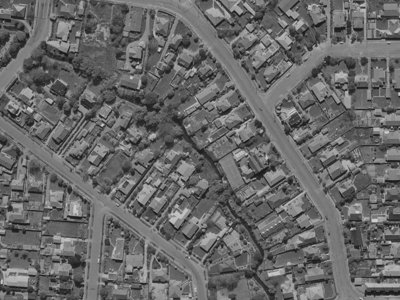 33 Totara Street from the air, 1970-1974