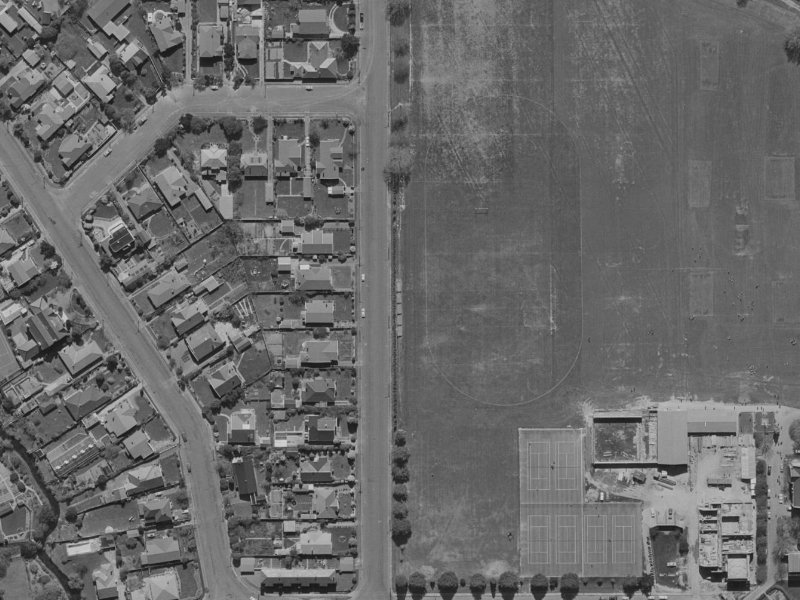 46 Tui Street from the air, 1970-1974