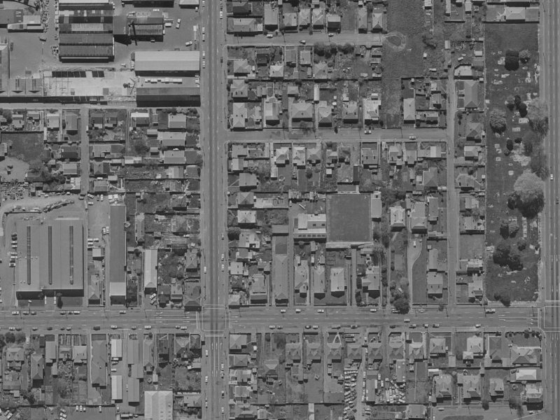 9/243 Salisbury Street from the air, 1970-1974