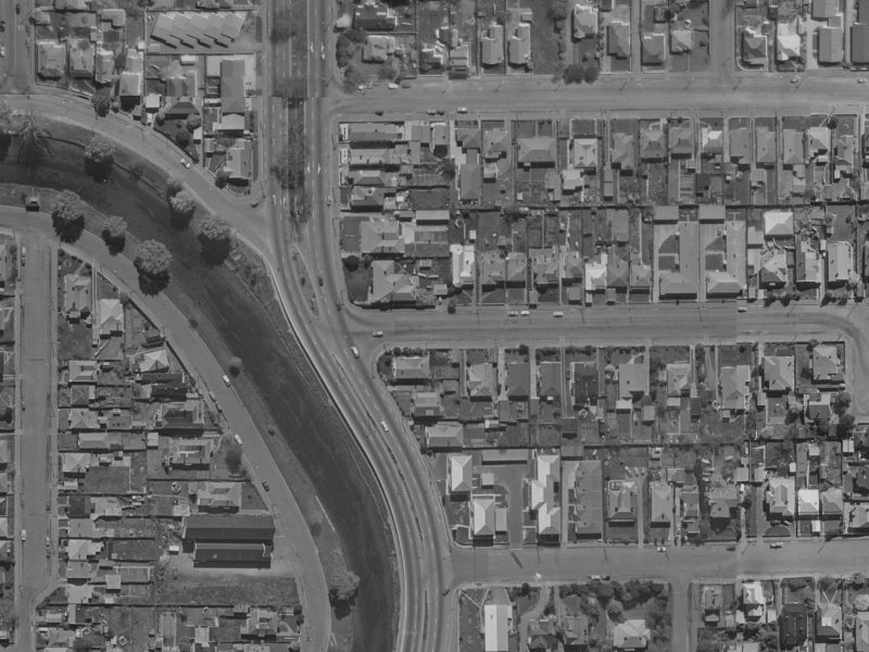 9 Heywood Terrace from the air, 1970-1974