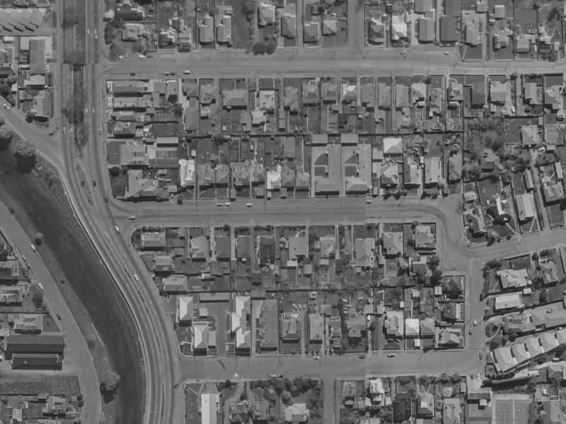 Heywood Terrace from the air, 1970-1974