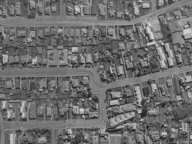 45 Heywood Terrace from the air, 1970-1974