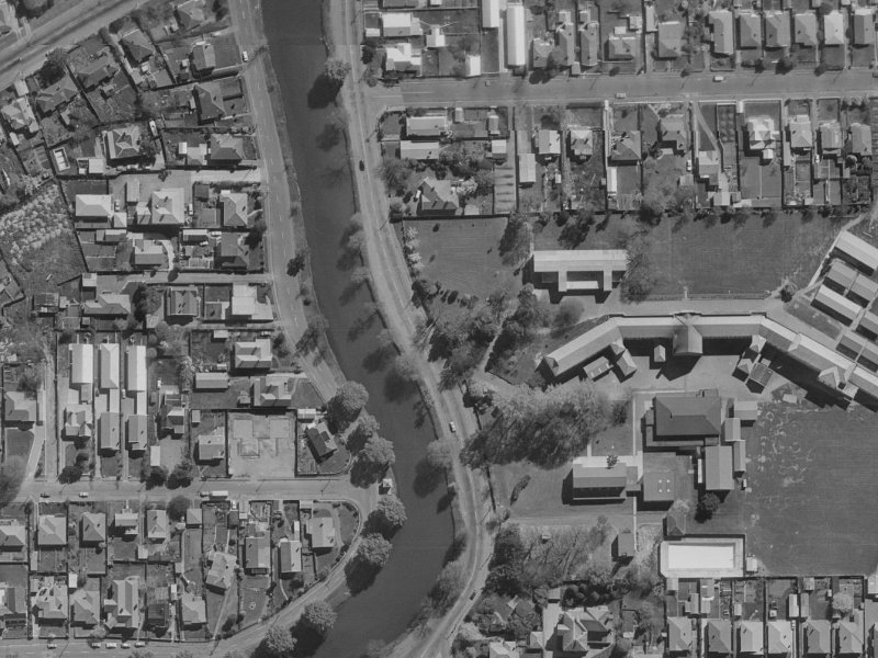 180B Avonside Drive from the air, 1970-1974