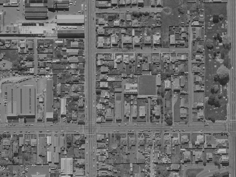 235 Salisbury Street from the air, 1970-1974