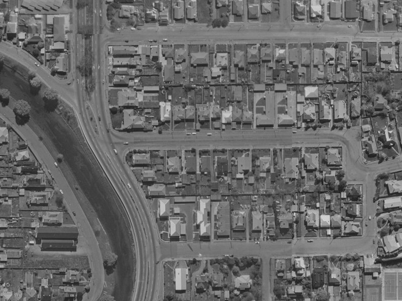 18 Heywood Terrace from the air, 1970-1974