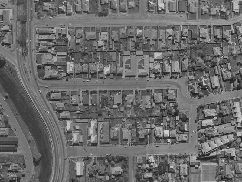 24 Heywood Terrace from the air, 1970-1974