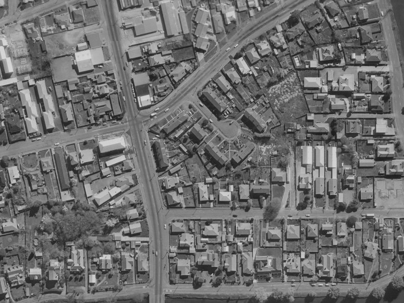 6 Sorensens Place from the air, 1970-1974