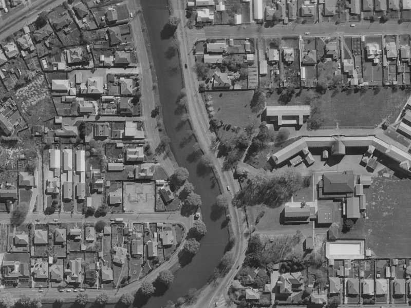182 Avonside Drive from the air, 1970-1974