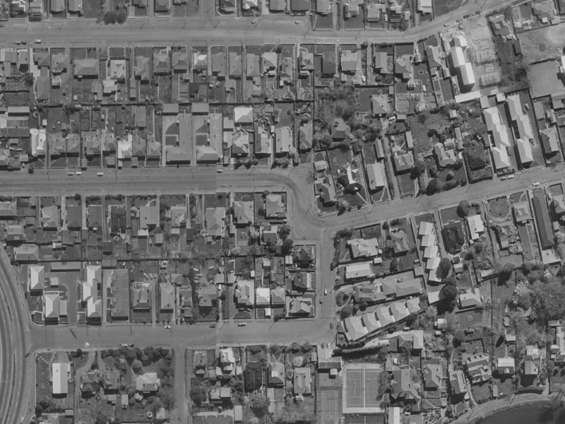 42 Heywood Terrace from the air, 1970-1974