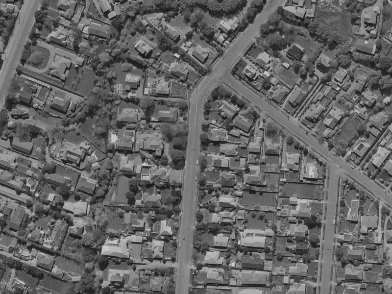 111 Puriri Street from the air, 1970-1974