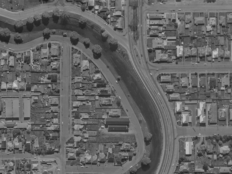 428 Oxford Terrace from the air, 1970-1974