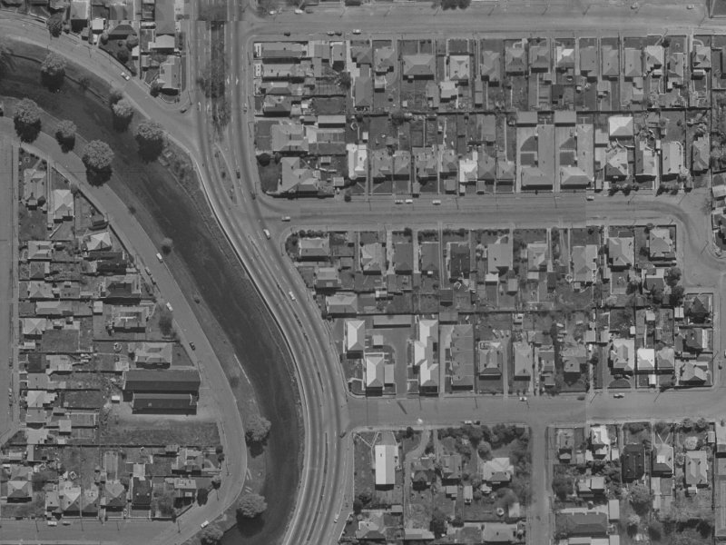 12 Heywood Terrace from the air, 1970-1974