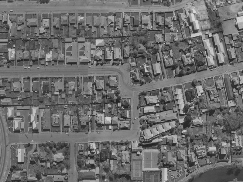 48 Heywood Terrace from the air, 1970-1974