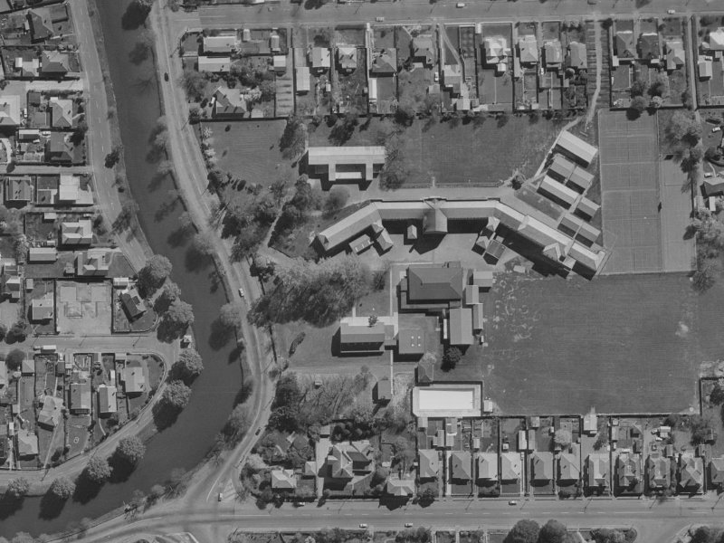 172 Avonside Drive from the air, 1970-1974