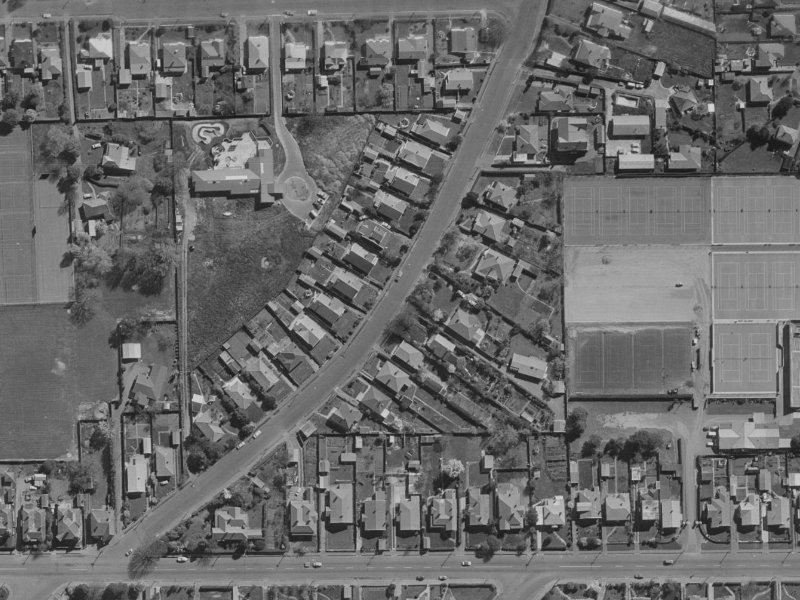 34 Patten Street from the air, 1970-1974