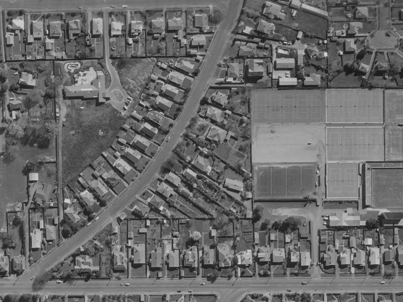 36 Patten Street from the air, 1970-1974