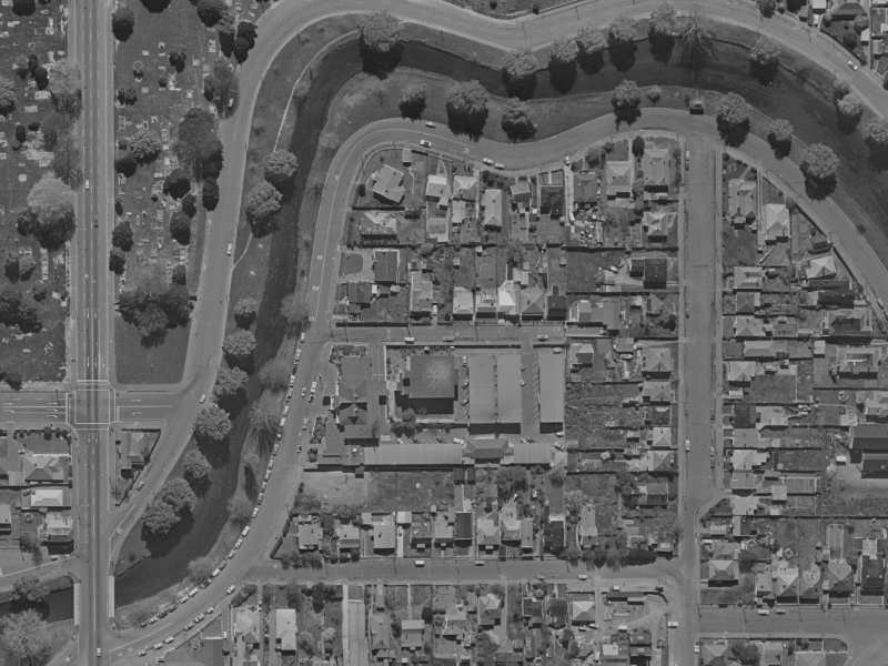 11 Willow Street from the air, 1970-1974